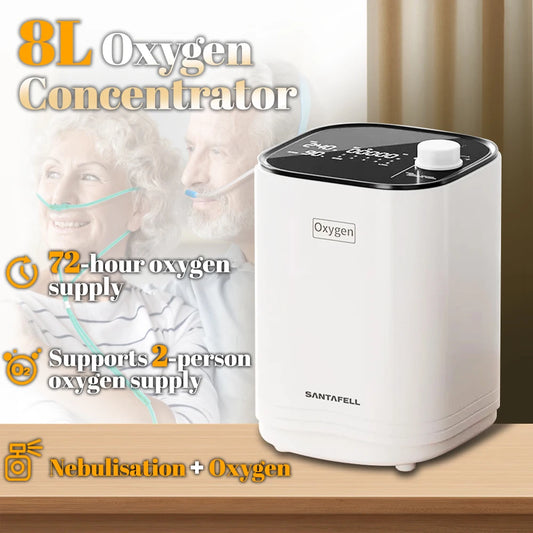 1-8L Portable Oxygen Concentrator Generator For Home Travel Design 90% Purity Small With Nebulizer Machine Oxygen Generator Air